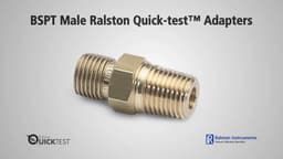 Ralston BSPT Male (RT) Quick-test Adapters